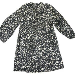 Floral Print Black & White Dress XS